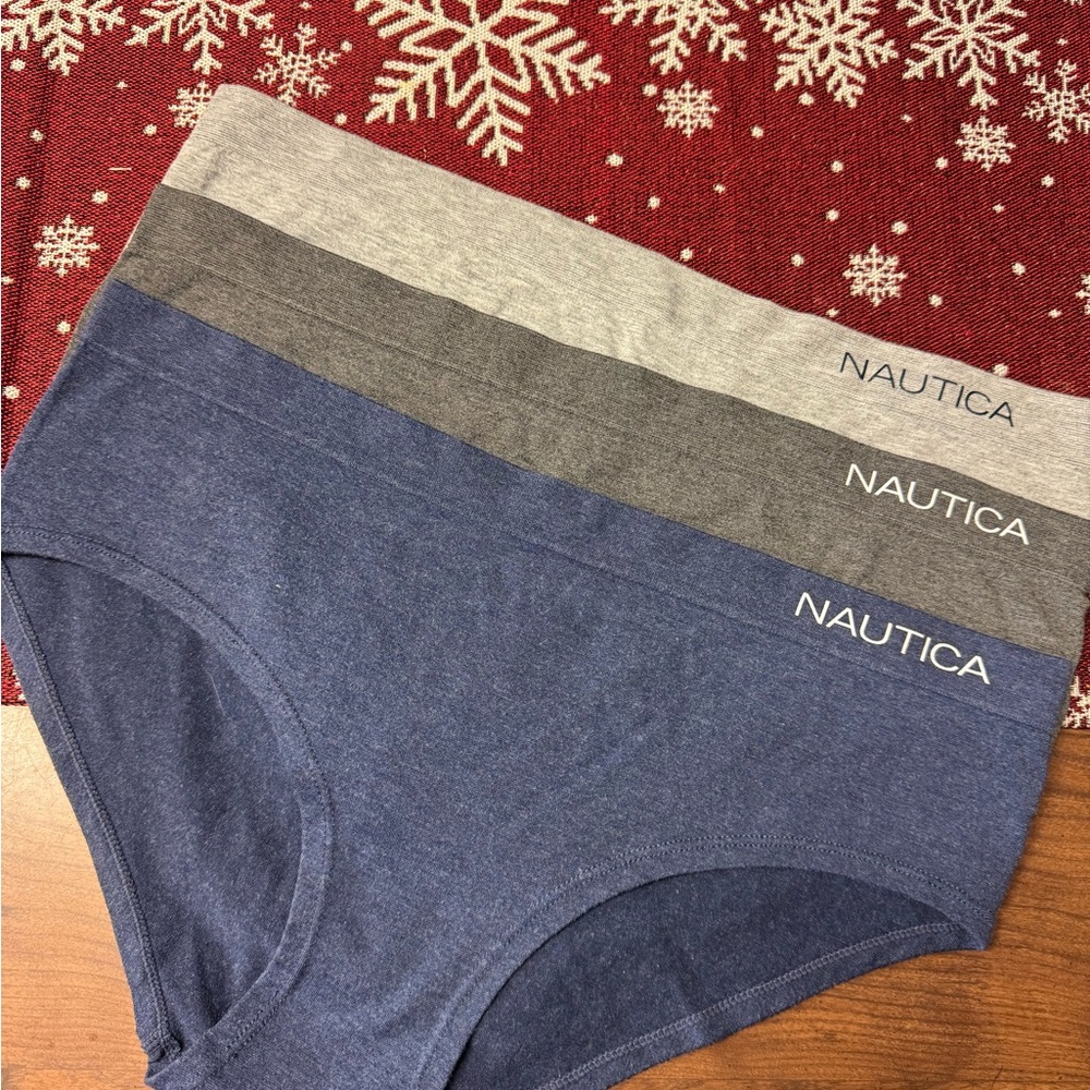 Nautica Intimates Blue and Gray Briefs